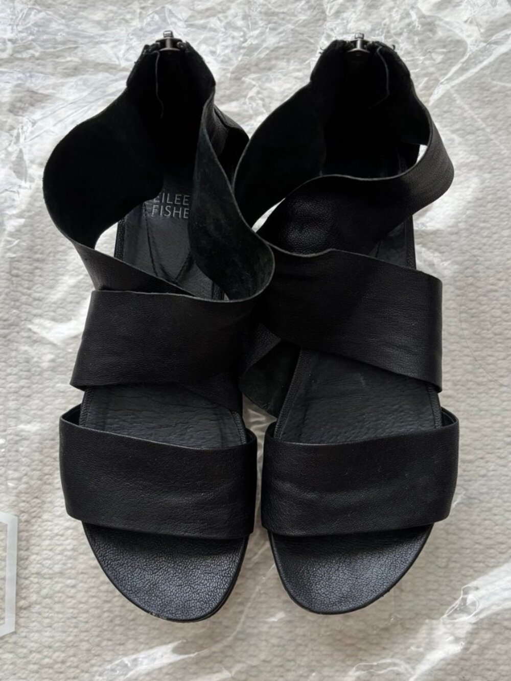 Eileen Fisher Sport Tumbled Leather Sneaker Sandal